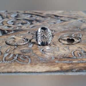Ring Bundle! Sterling Silver & Stainless Steel Sizes 11 & 12 Vine Tree❤️